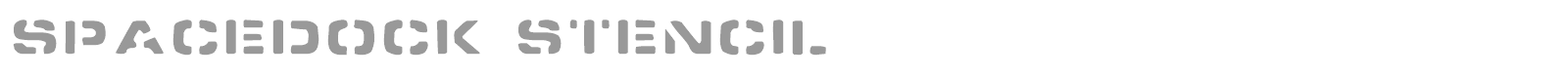 Spacedock Stencil font preview